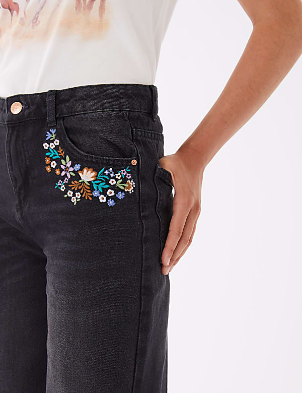 Denim Embroidered Wide Leg Jeans (6-16 Yrs)