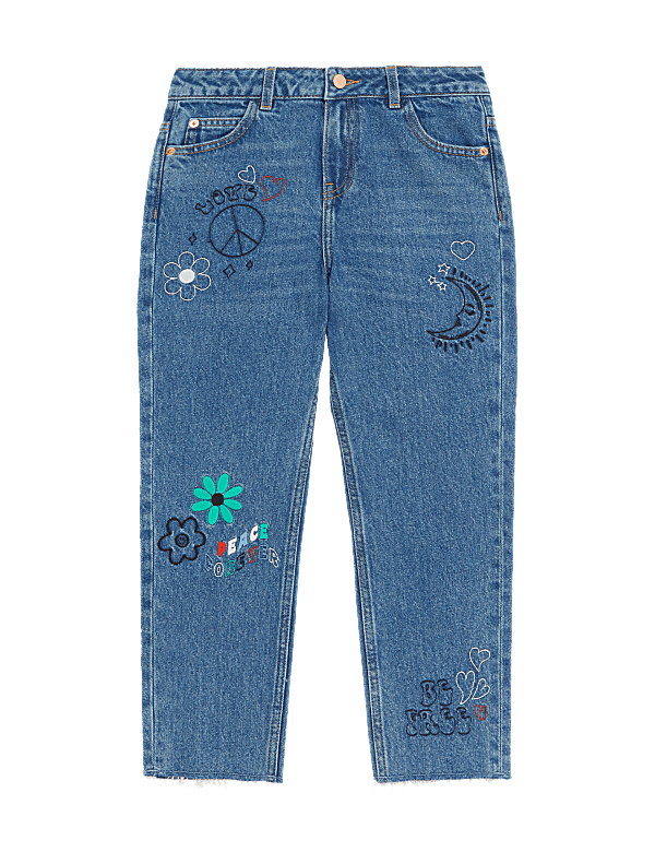 Denim Embroidered Jeans
