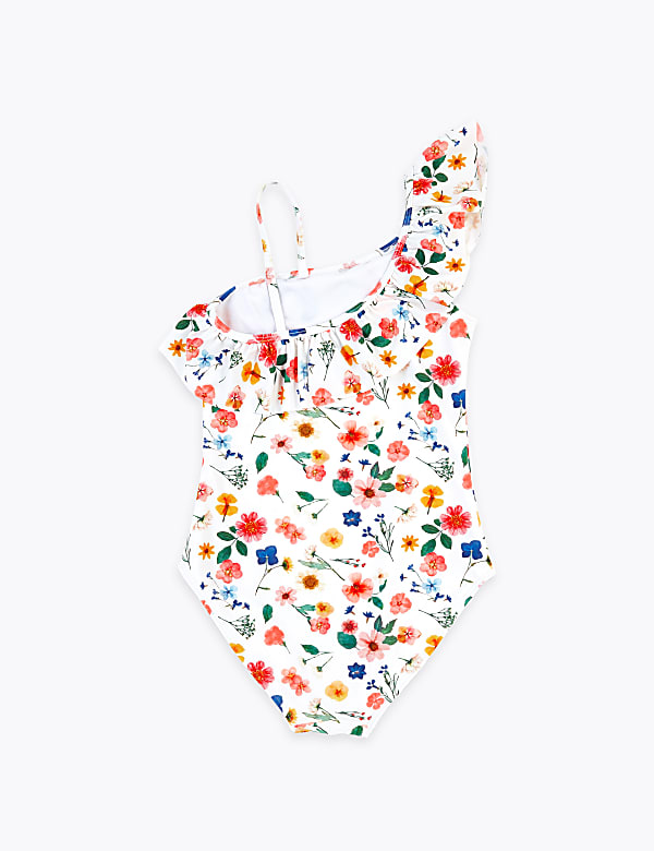 Floral One Shoulder Swimsuit (6-16 Yrs)