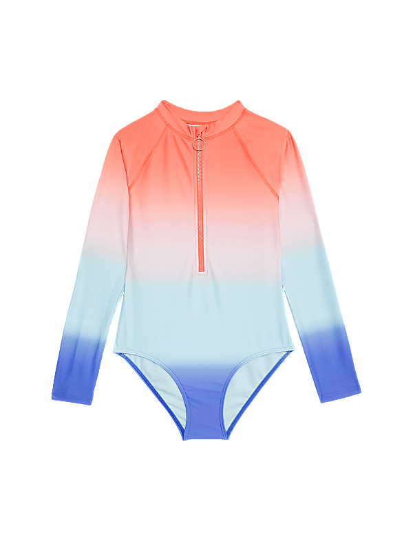 Ombré Long Sleeve Swimsuit (6-16 Yrs)