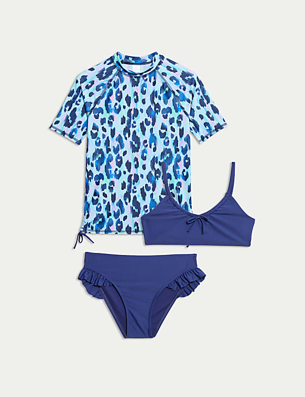 3pc Animal Print Swim Set (6-16 Yrs)