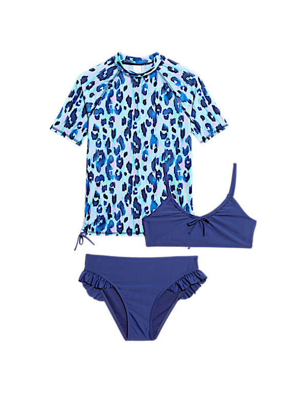 3pc Animal Print Swim Set (6-16 Yrs)