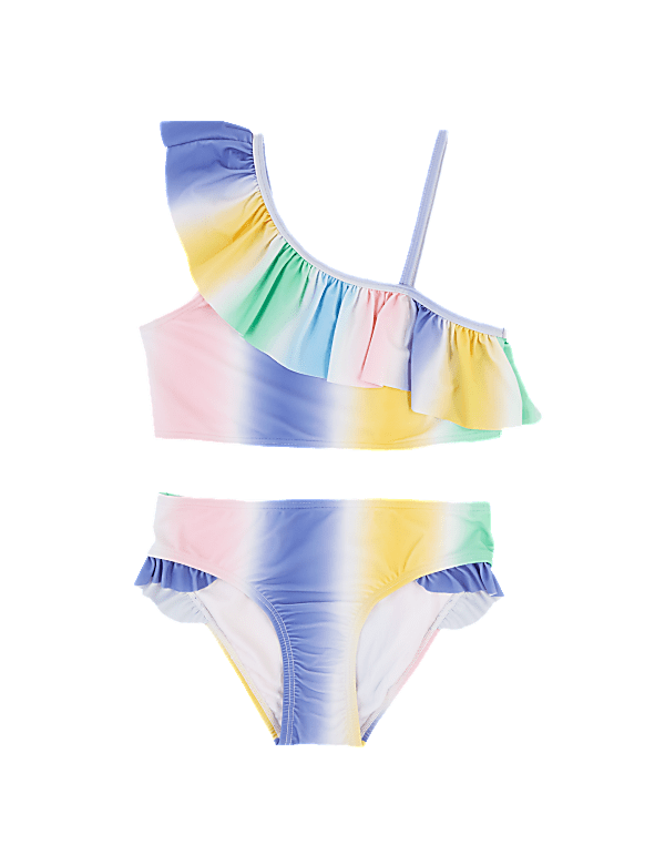 Ombre One Shoulder Bikini (6-16 Yrs)