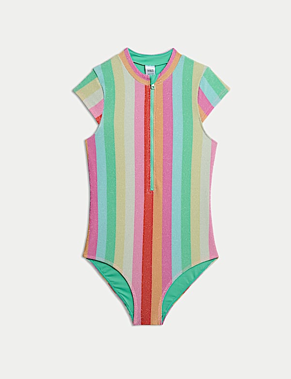 Glitter Striped Swimsuit (6-16 Yrs) - KG
