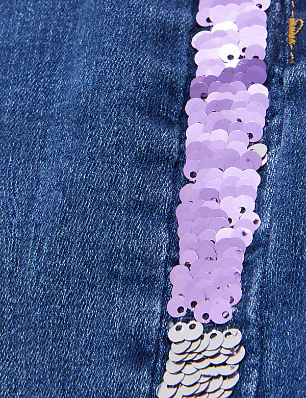 Skinny Cotton Rich Denim Sequin Jeans