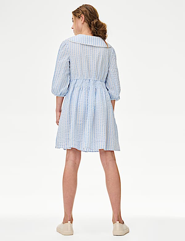 Pure Cotton Striped Dress (6-16 Yrs)