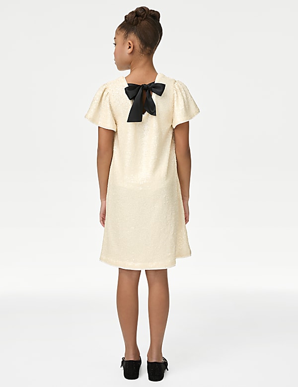 Sequin Bow Dress (2-16 Yrs)