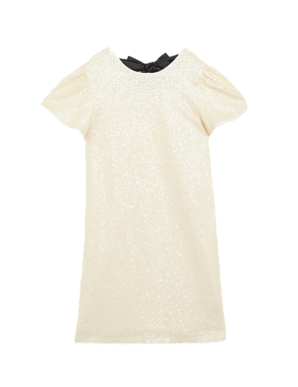 Sequin Bow Dress (2-16 Yrs)