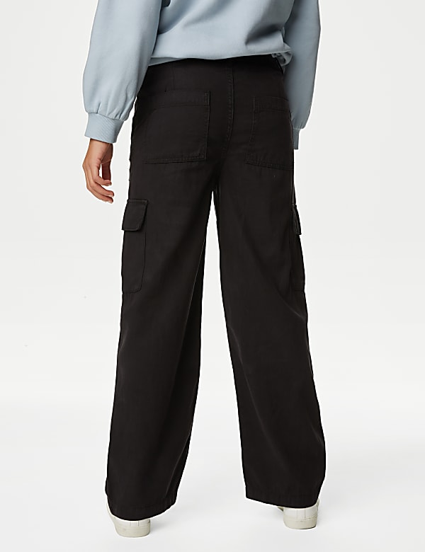 Lyocel Mix Plain Regular Fit Cargo Trouser