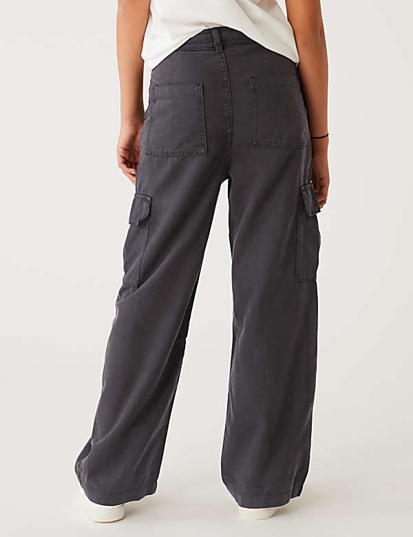 Lyocel Mix Plain Regular Fit Cargo Trouser