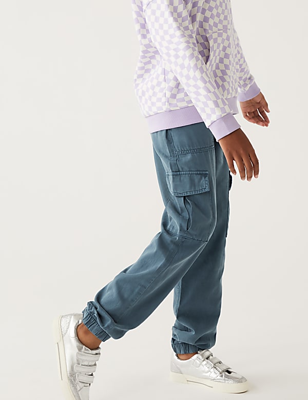 Cotton Blend Cargo Trousers
