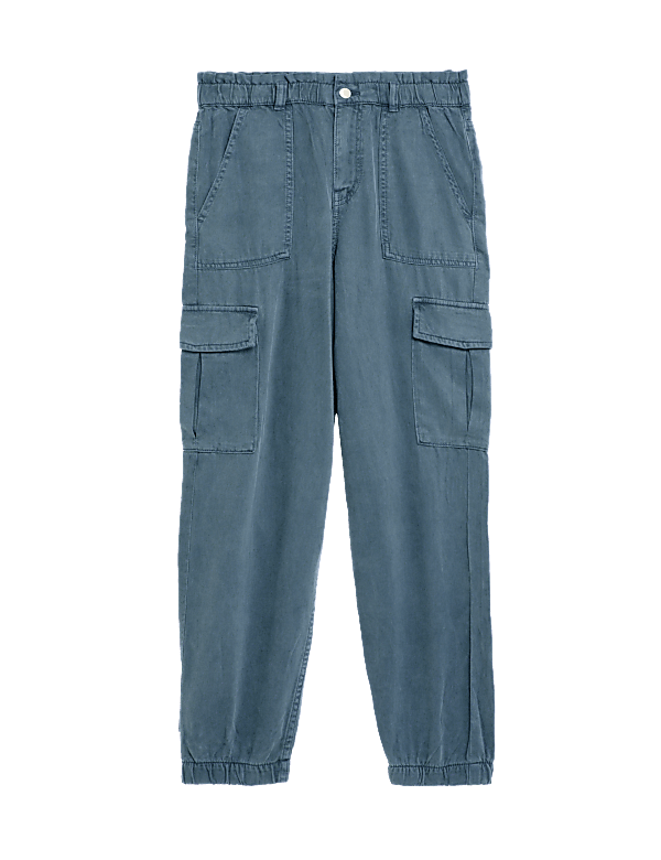 Cotton Blend Cargo Trousers