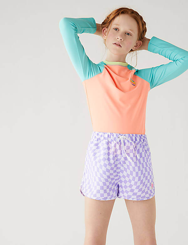 Checkerboard Swim Shorts