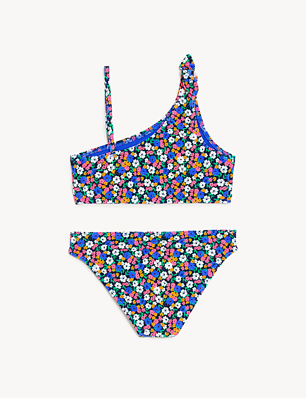 Floral One Shoulder Bikini