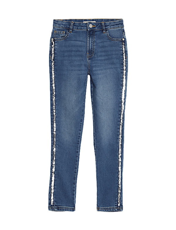 Skinny Cotton Rich Sequin Jeans (6-16 Yrs)