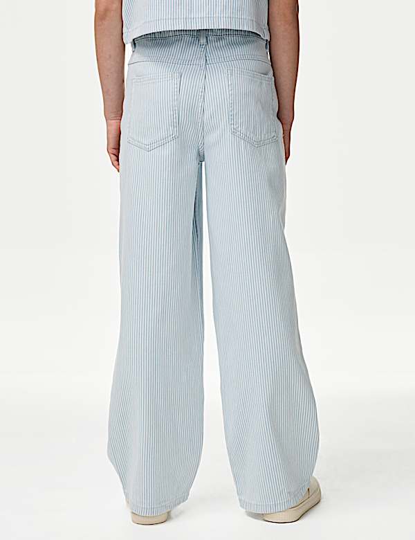 Wide Leg Denim Striped Jeans (2-16 Yrs) - NL