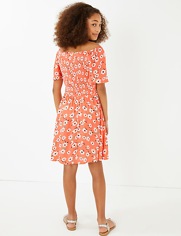 Floral Print Bardot Dress (6-16 Yrs)