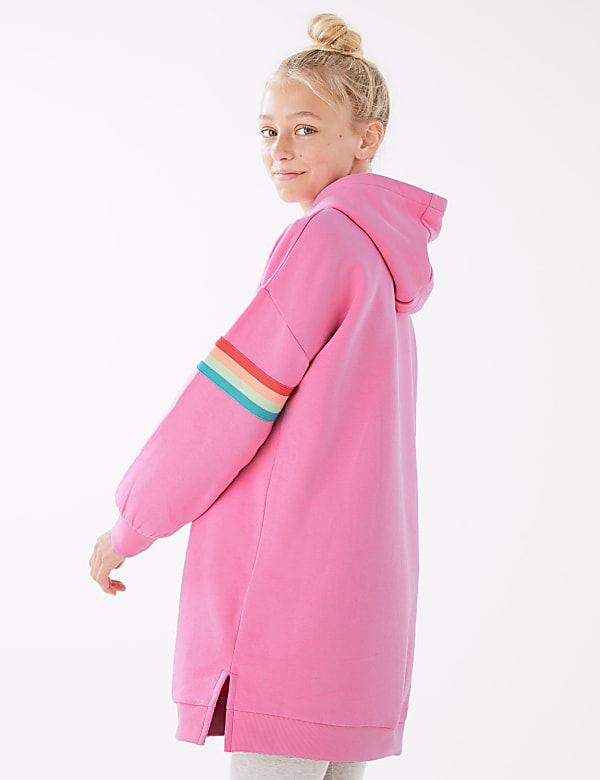 Cotton Rich Striped Hooded Dress (6-16 Yrs)