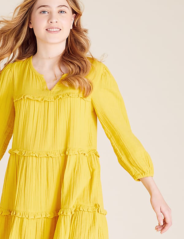 Pure Cotton Tiered Dress
