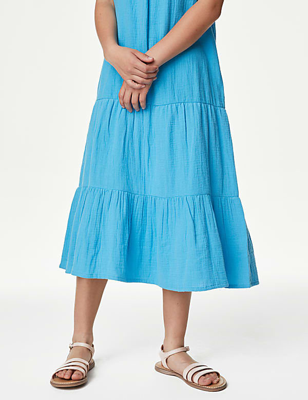 Pure Cotton Tiered Maxi Dress (6-16 Yrs)