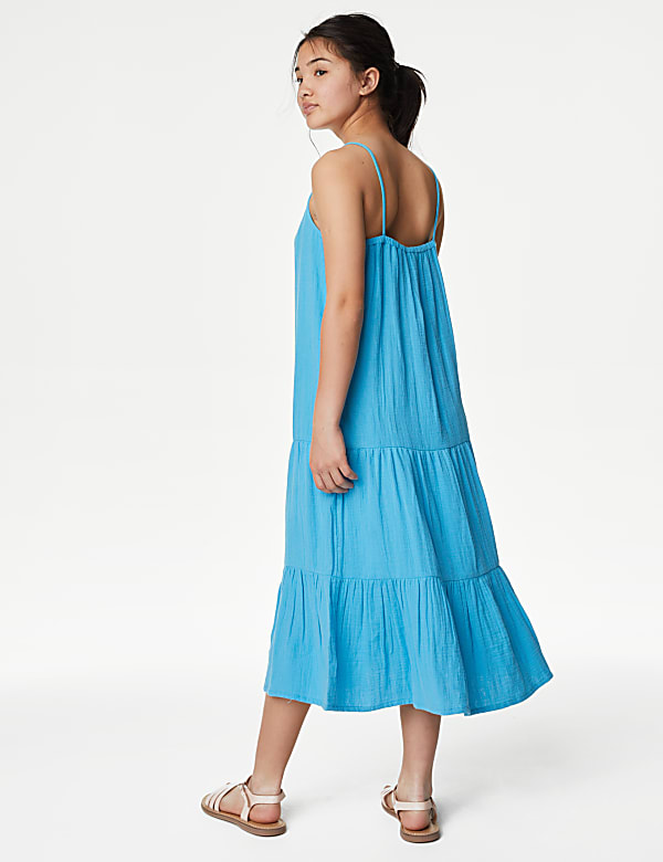 Pure Cotton Tiered Maxi Dress (6-16 Yrs)