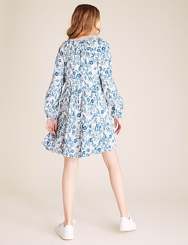 Tropical Animal Print Dress (6-14 Yrs)
