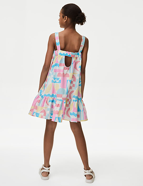 Pure Cotton Tiered Dress (6-16 Yrs)