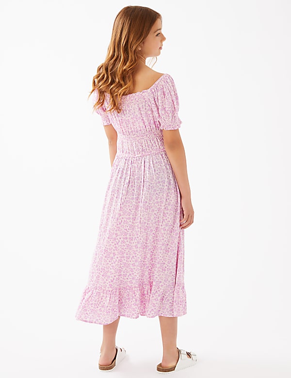 Floral Shirred Dress (6-16 Yrs)