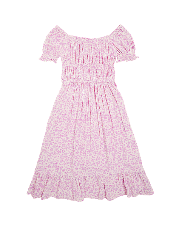 Floral Shirred Dress (6-16 Yrs)