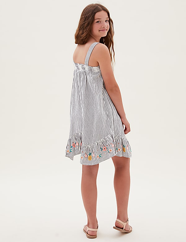 Pure Cotton Striped Dress (6-16 Years)