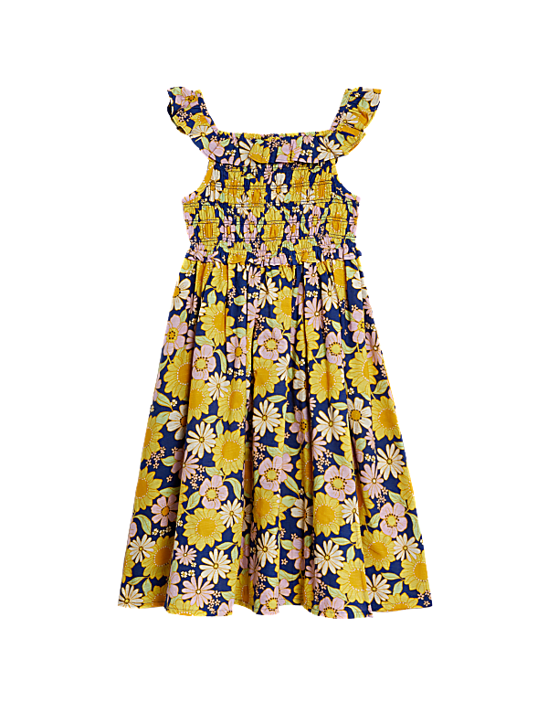 Pure Cotton Floral Midi Dress