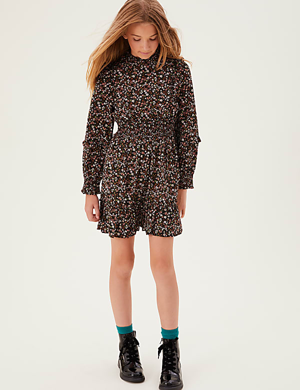 Floral Print Frill Dress (6-16 Yrs)