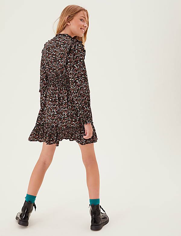 Floral Print Frill Dress (6-16 Yrs)
