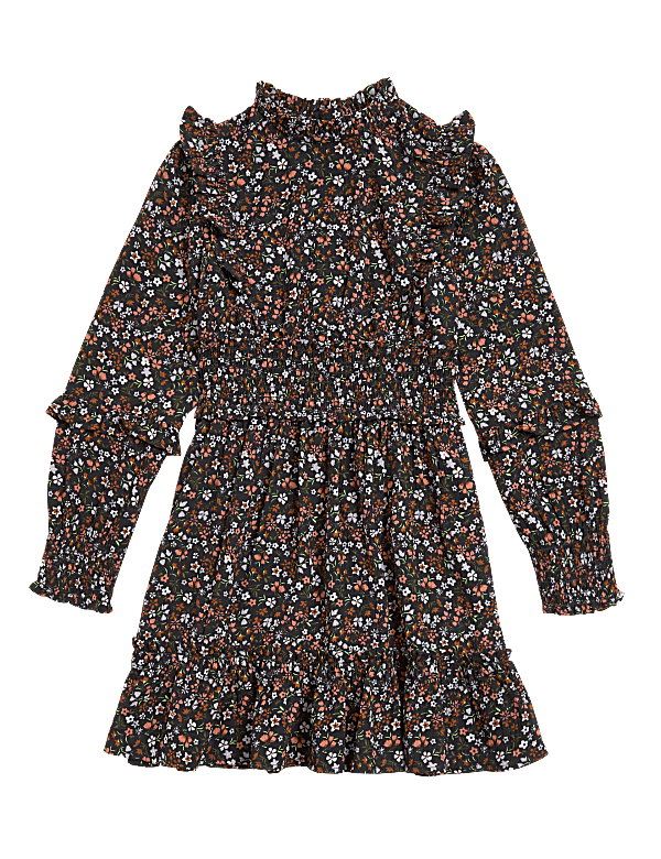 Floral Print Frill Dress (6-16 Yrs)