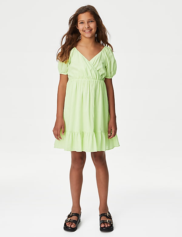 Cotton Rich Wrap Dress (6-16 Yrs)