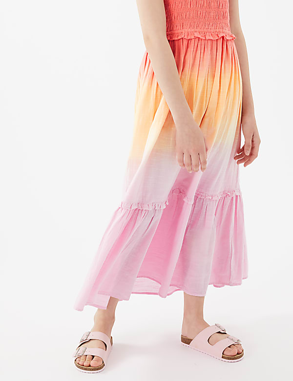 Pure Cotton Tie Dye Maxi Dress (6-16 Yrs)