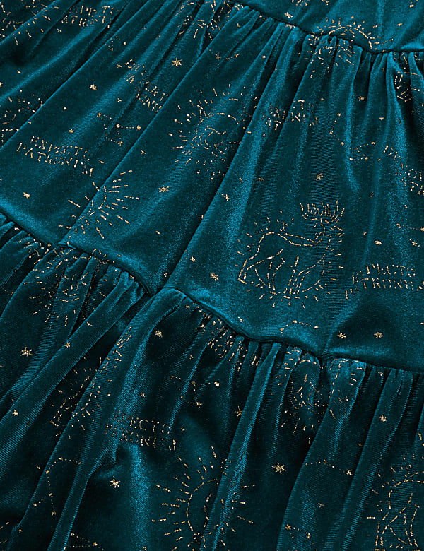 Harry Potter™ Velvet Glitter Dress (2-16 Yrs)