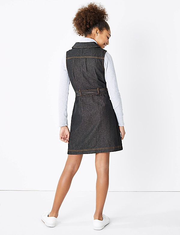 Denim Zip Through Dress (6-16 Yrs)