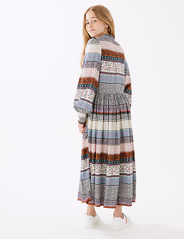 Patterned Shirred Dress (6-16 Yrs)