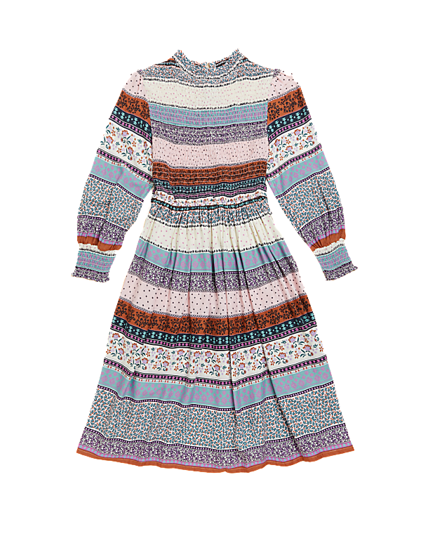 Patterned Shirred Dress (6-16 Yrs)
