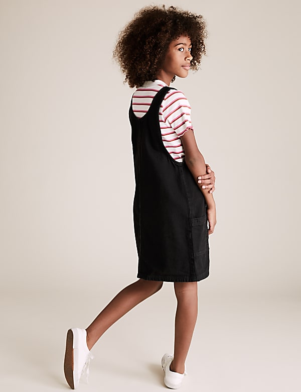2 Piece Denim Pinafore Outfit (6-16 Yrs)