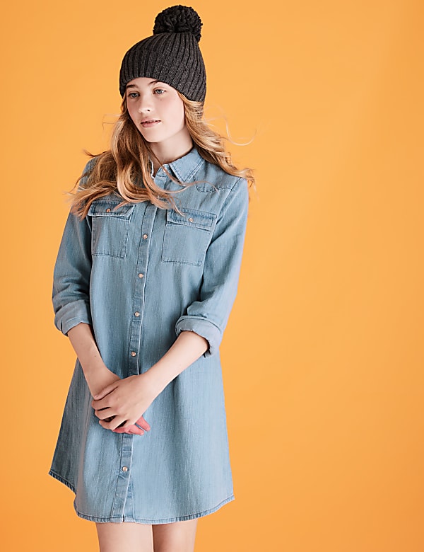 Denim Shirt Dress (6-16 Yrs)