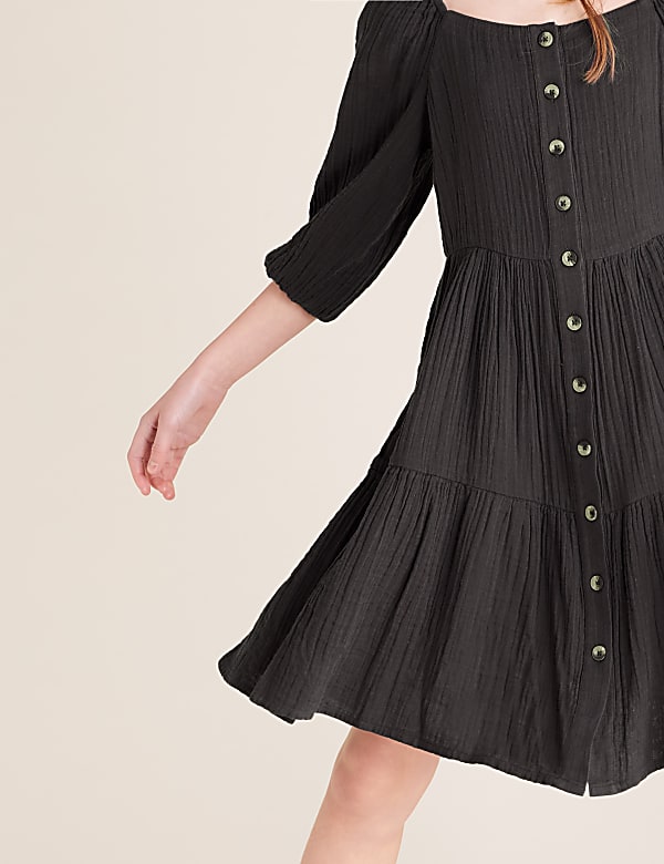 Pure Cotton Tiered Dress