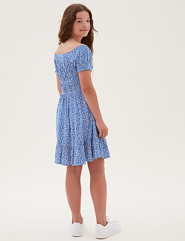 Floral Shirred Dress (6-16 Yrs)