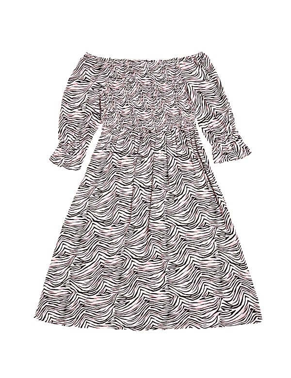 Zebra Print Midi Dress (6-14 Yrs)