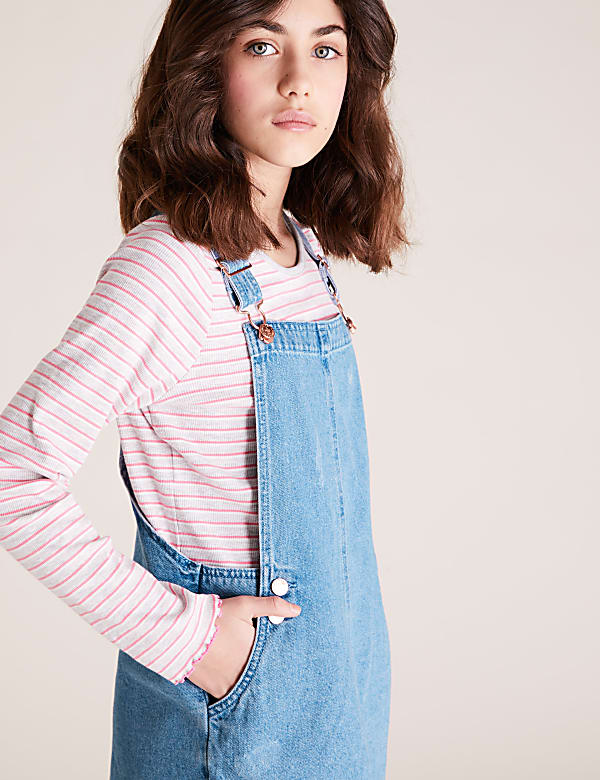 2pc Denim Pinafore Outfit (6-14 Yrs)