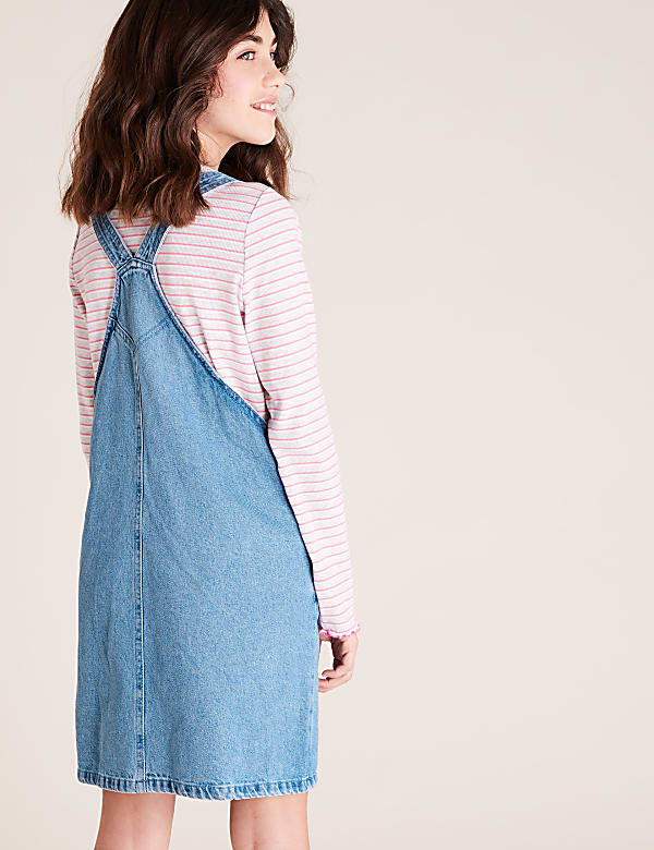 2pc Denim Pinafore Outfit (6-14 Yrs)