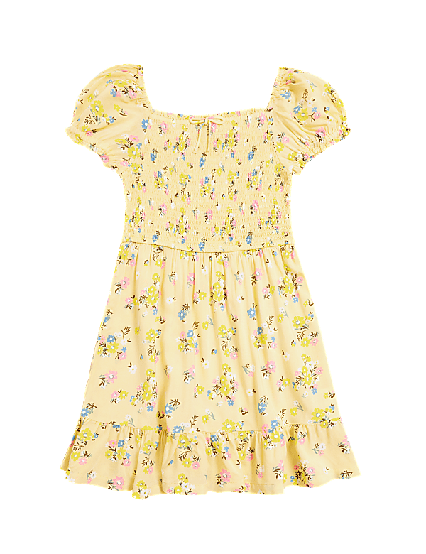 Floral Shirred Dress (6-16 Yrs)