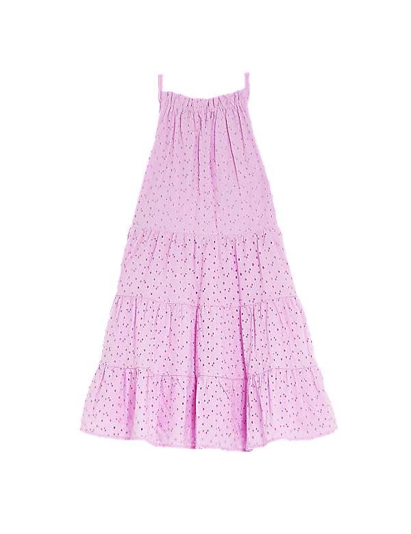 Pure Cotton Broderie Dress (6-16 Yrs)