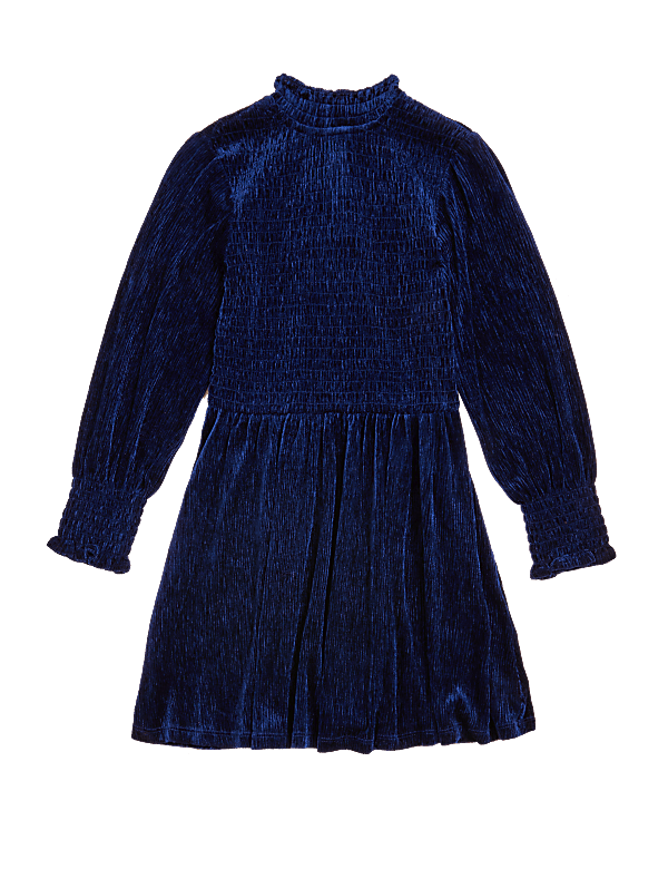 Velvet Tiered Dress (6-16 Yrs)